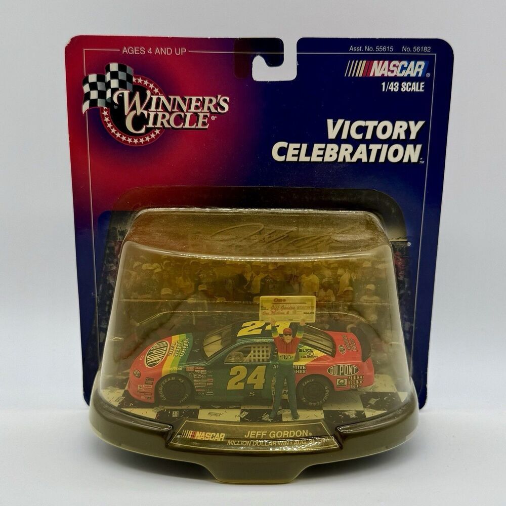Jeff Gordon NASCAR Winners Circle Victory Celebration 1997 Million Dollar Sealed
